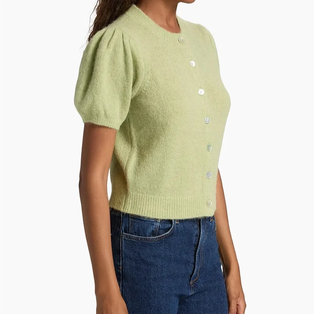 NWT DÔEN Anisa Alpaca-Blend Puff-Sleeve Cardigan - Picture 9 of 14